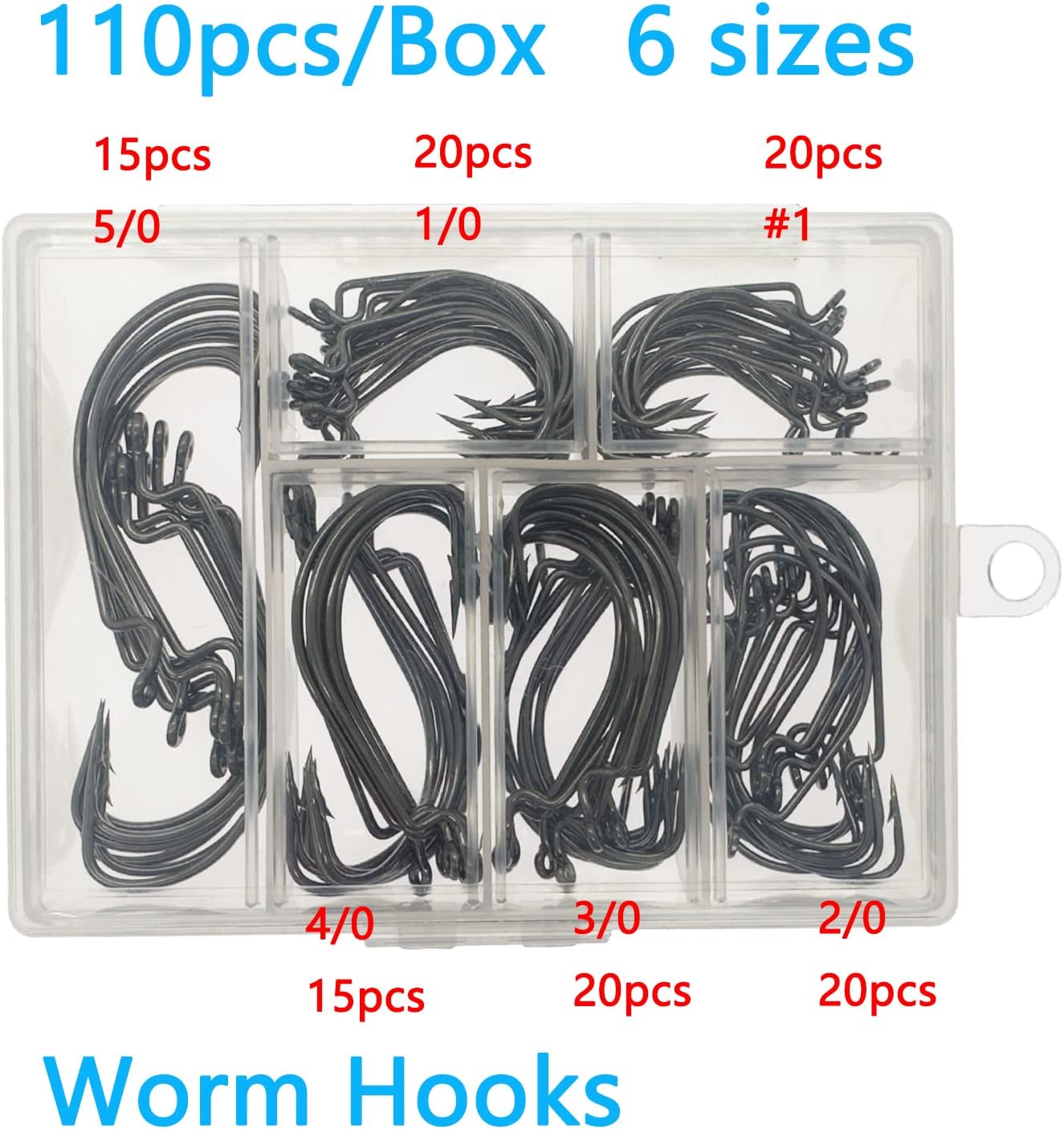 110pcs Bass Fishing Hooks Set, - Fishing Hook Offset recension och pris