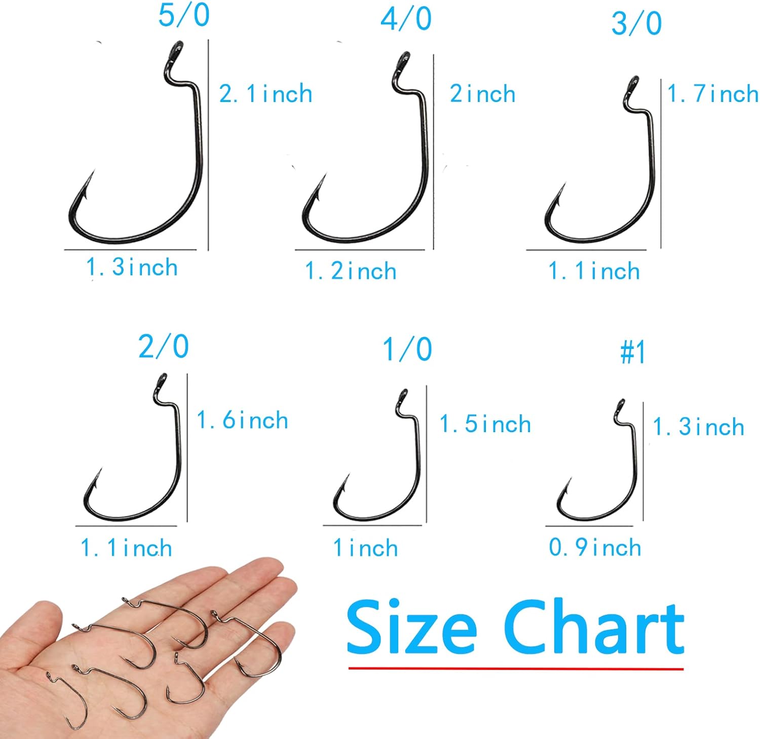 110pcs Bass Fishing Hooks Set, - Fishing Hook Offset recension och pris