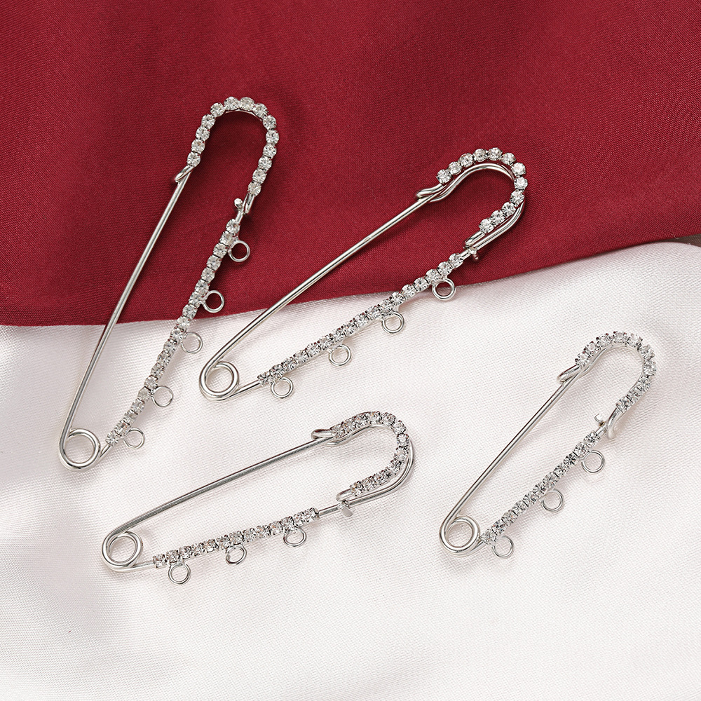 5pcs Rhinestone Charms Safety  - Fishing Hook Size recension och pris