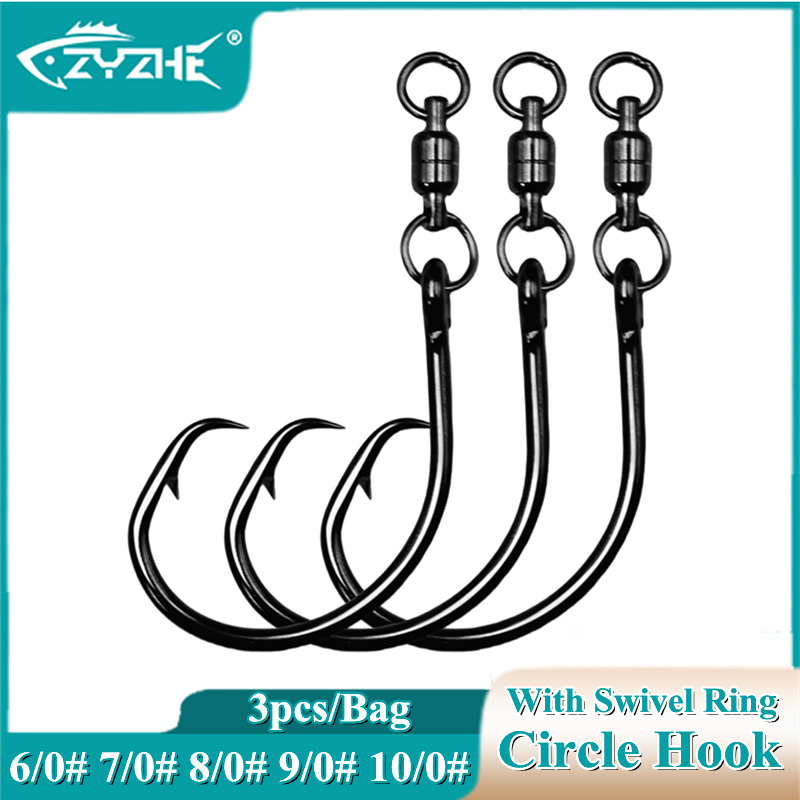 ZYZHE 3pcs/Bag Circle Hooks Wi - Fishing Hook Barbless recension och pris