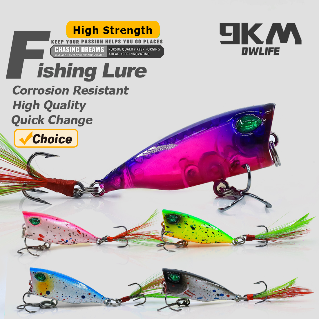 Minnow Lures Popper Set Crankb - Fishing Hook Treble recension och pris